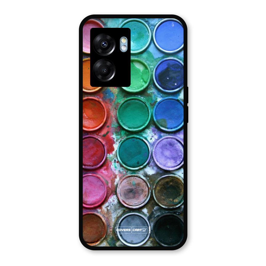 Water Paint Box Metal Back Case for Realme Narzo 50 5G