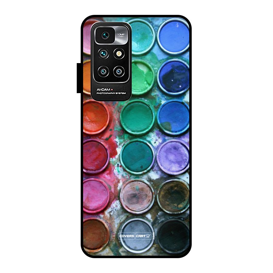 Water Paint Box Metal Back Case for Redmi 10 Prime