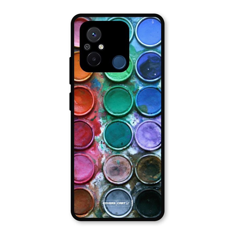 Water Paint Box Metal Back Case for Redmi 12C