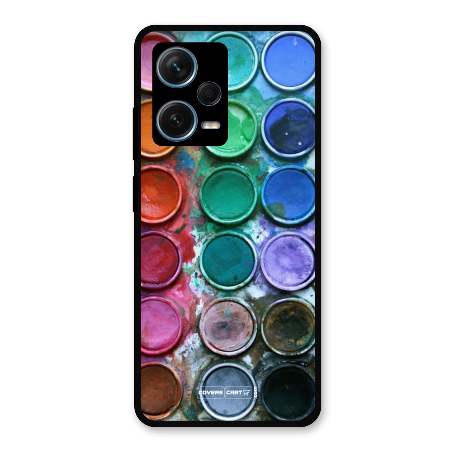 Water Paint Box Metal Back Case for Redmi Note 12 Pro Plus 5G