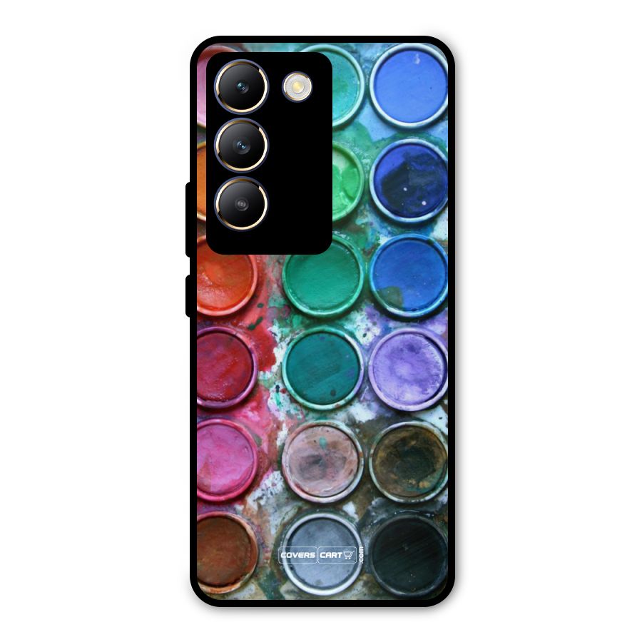 Water Paint Box Metal Back Case for Vivo T3 5G