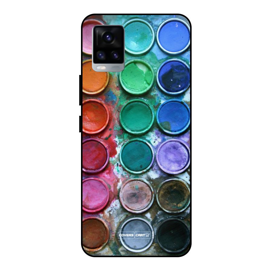 Water Paint Box Metal Back Case for Vivo V20 2021