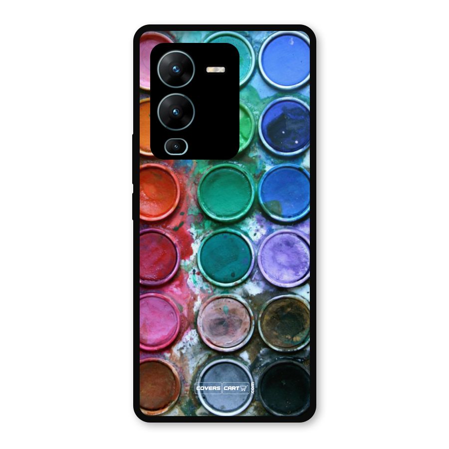 Water Paint Box Metal Back Case for Vivo V25 Pro