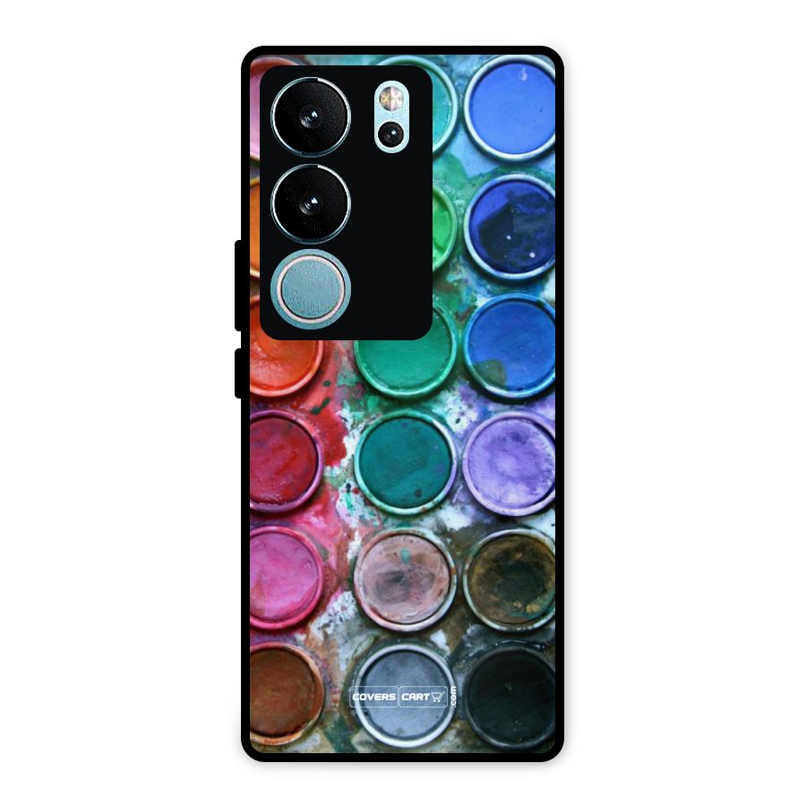 Water Paint Box Metal Back Case for Vivo V29 Pro