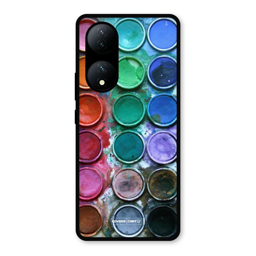 Water Paint Box Metal Back Case for Vivo Y100