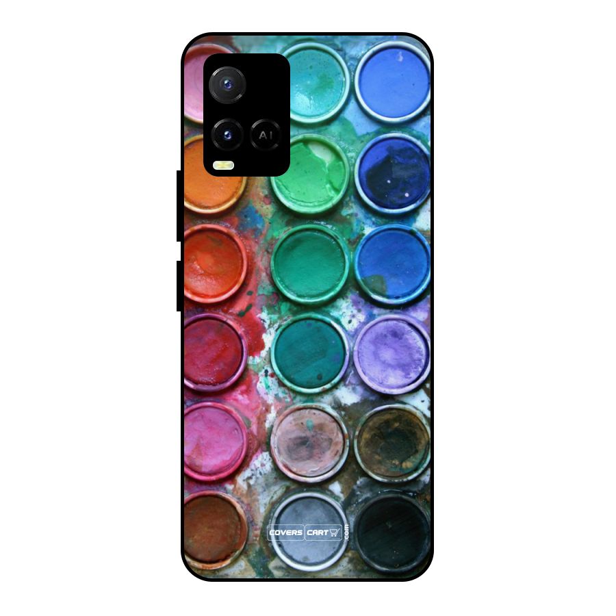 Water Paint Box Metal Back Case for Vivo Y21