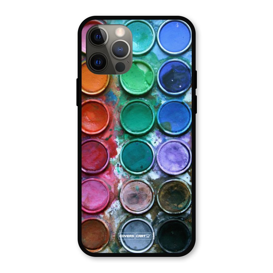 Water Paint Box Metal Back Case for iPhone 12 Pro