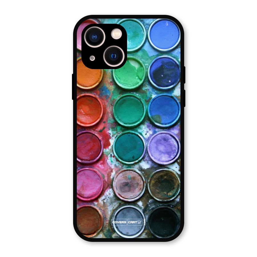 Water Paint Box Metal Back Case for iPhone 13
