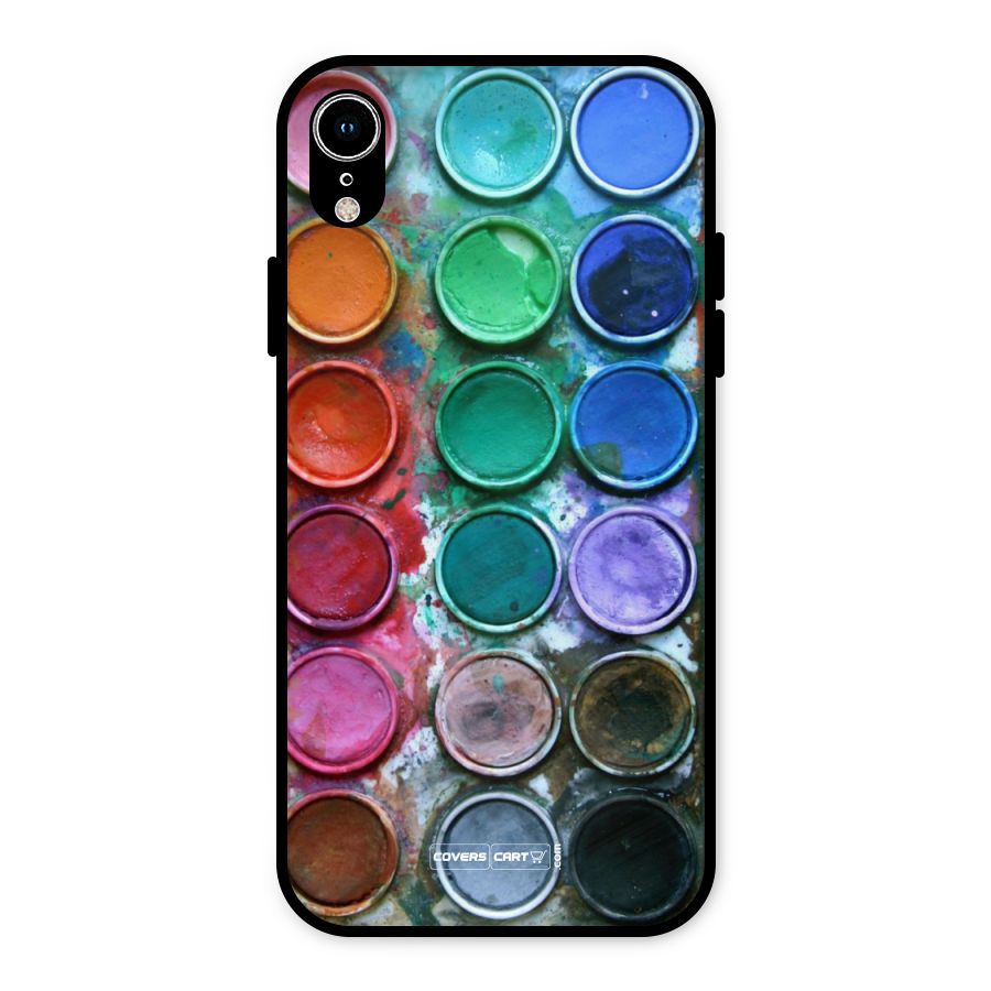 Water Paint Box Metal Back Case for iPhone XR