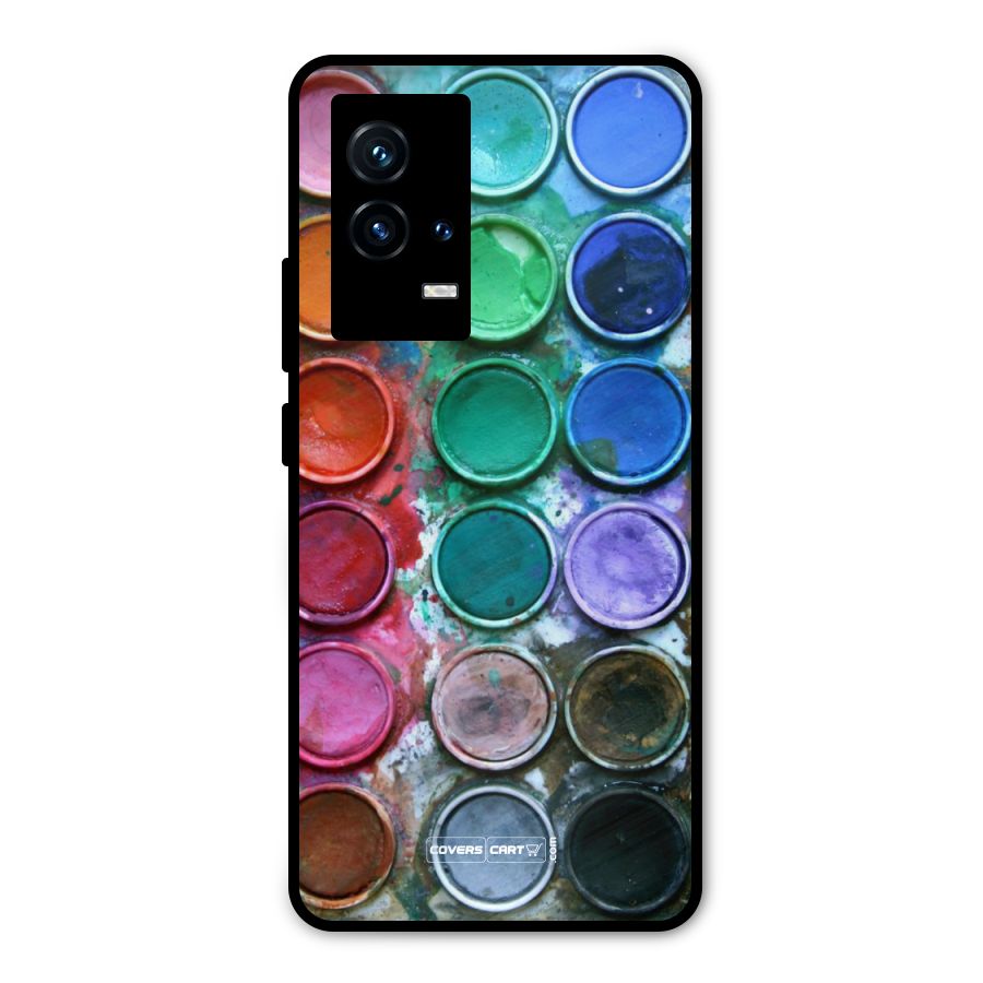 Water Paint Box Metal Back Case for iQOO 9 5G