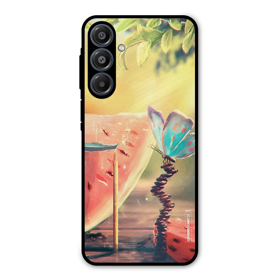 Watermelon Butterfly Metal Back Case for Galaxy A16 5G