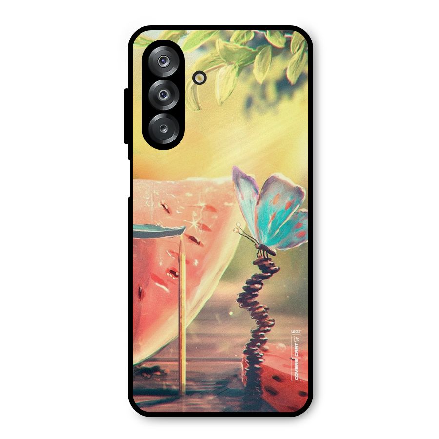Watermelon Butterfly Metal Back Case for Galaxy A26