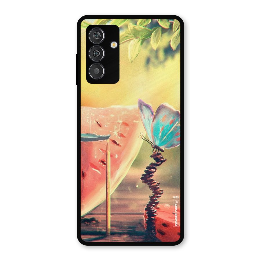 Watermelon Butterfly Metal Back Case for Galaxy F13