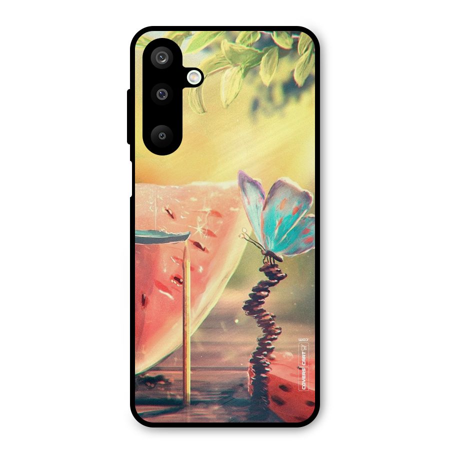 Watermelon Butterfly Metal Back Case for Galaxy M16