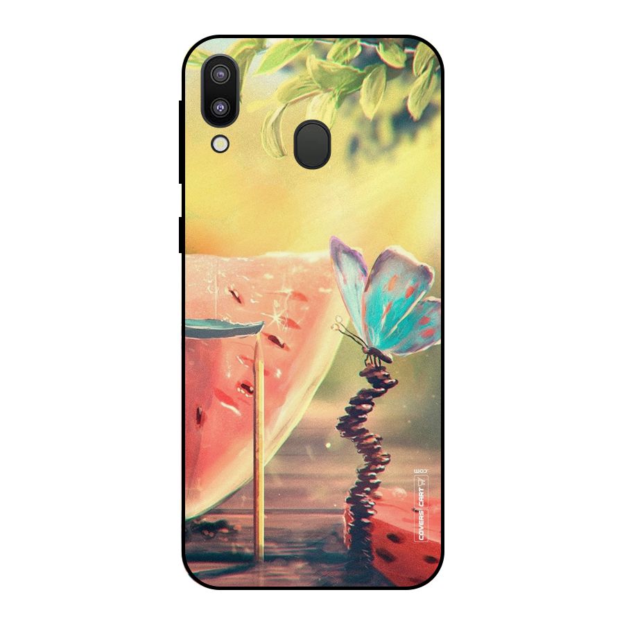 Watermelon Butterfly Metal Back Case for Galaxy M20