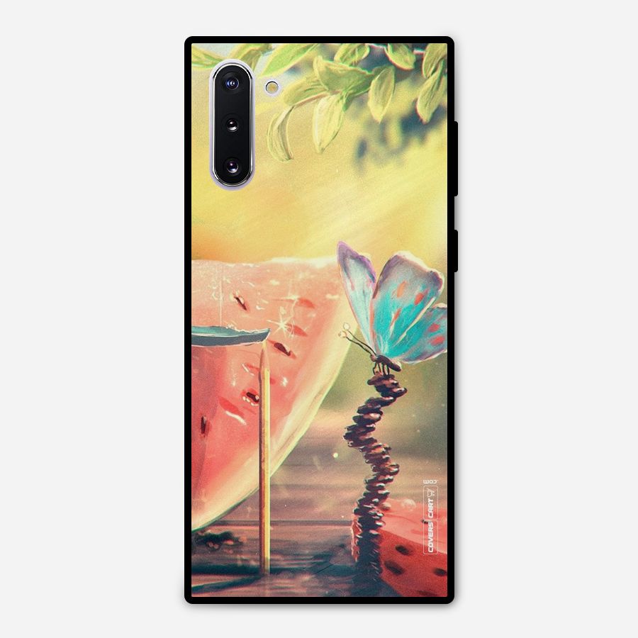 Watermelon Butterfly Metal Back Case for Galaxy Note 10