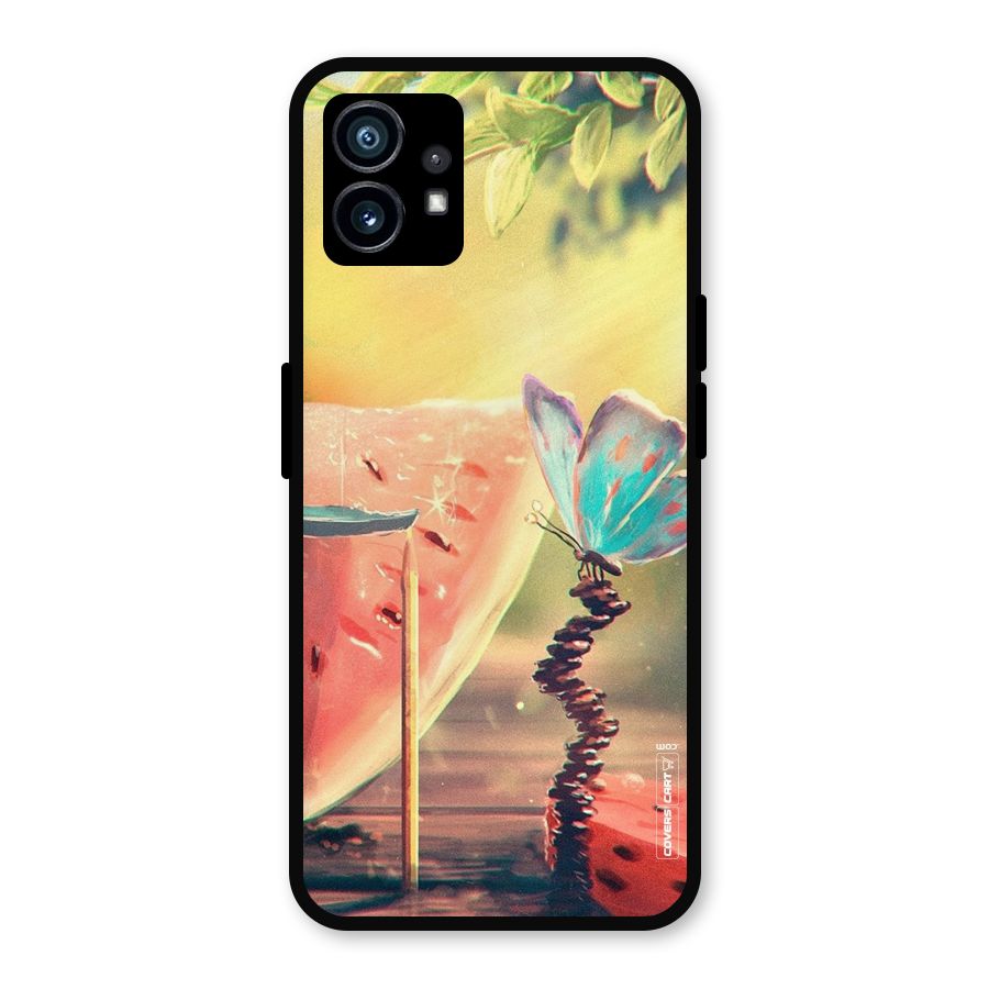 Watermelon Butterfly Metal Back Case for Nothing Phone 1