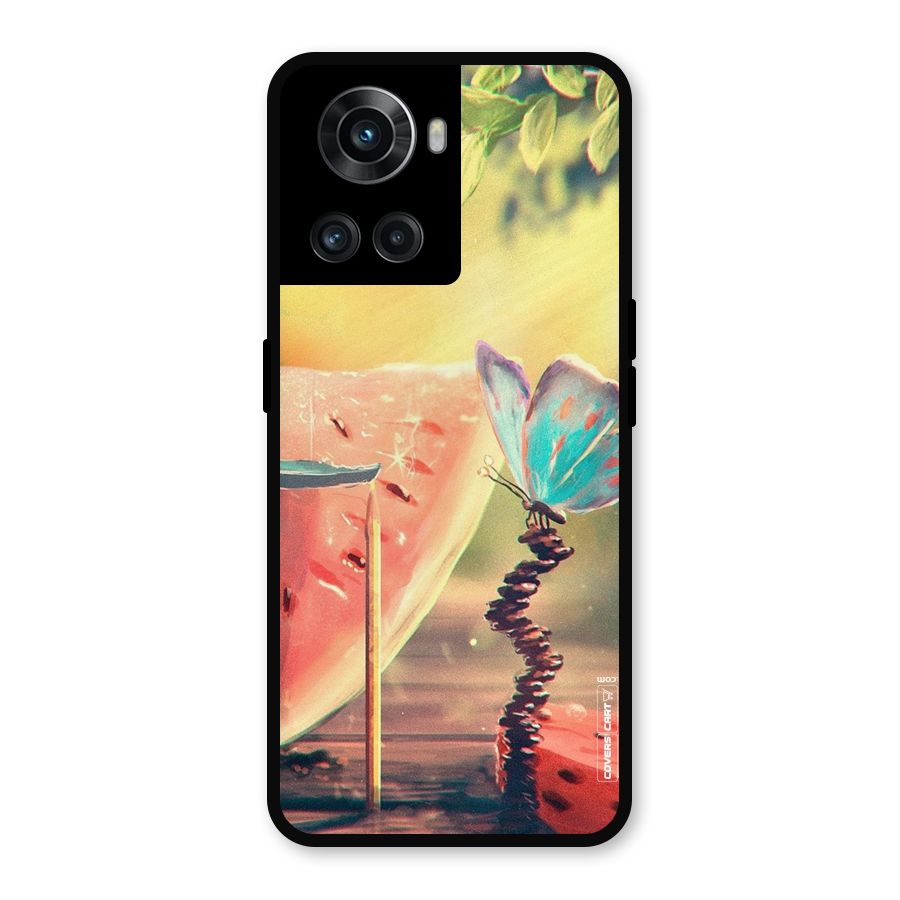 Watermelon Butterfly Metal Back Case for OnePlus 10R