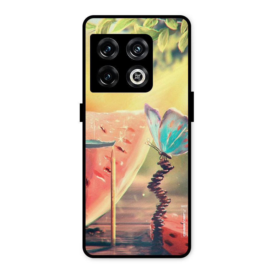 Watermelon Butterfly Metal Back Case for OnePlus 10 Pro 5G