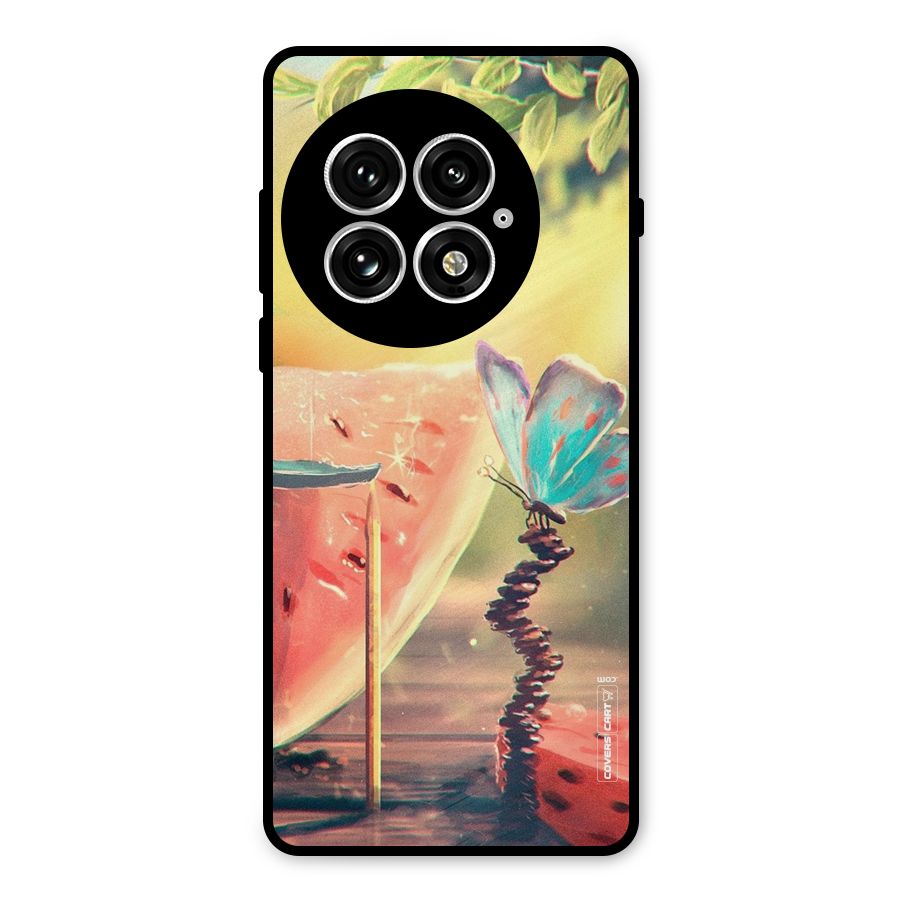 Watermelon Butterfly Metal Back Case for OnePlus 13