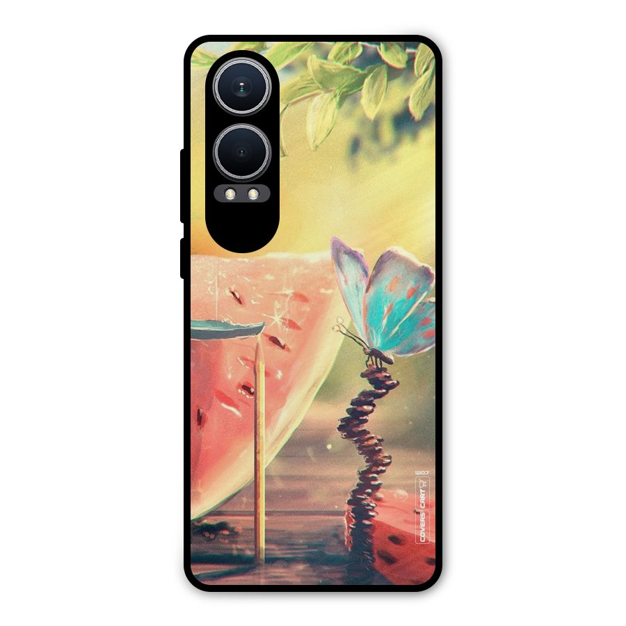 Watermelon Butterfly Metal Back Case for OnePlus Nord CE4 Lite