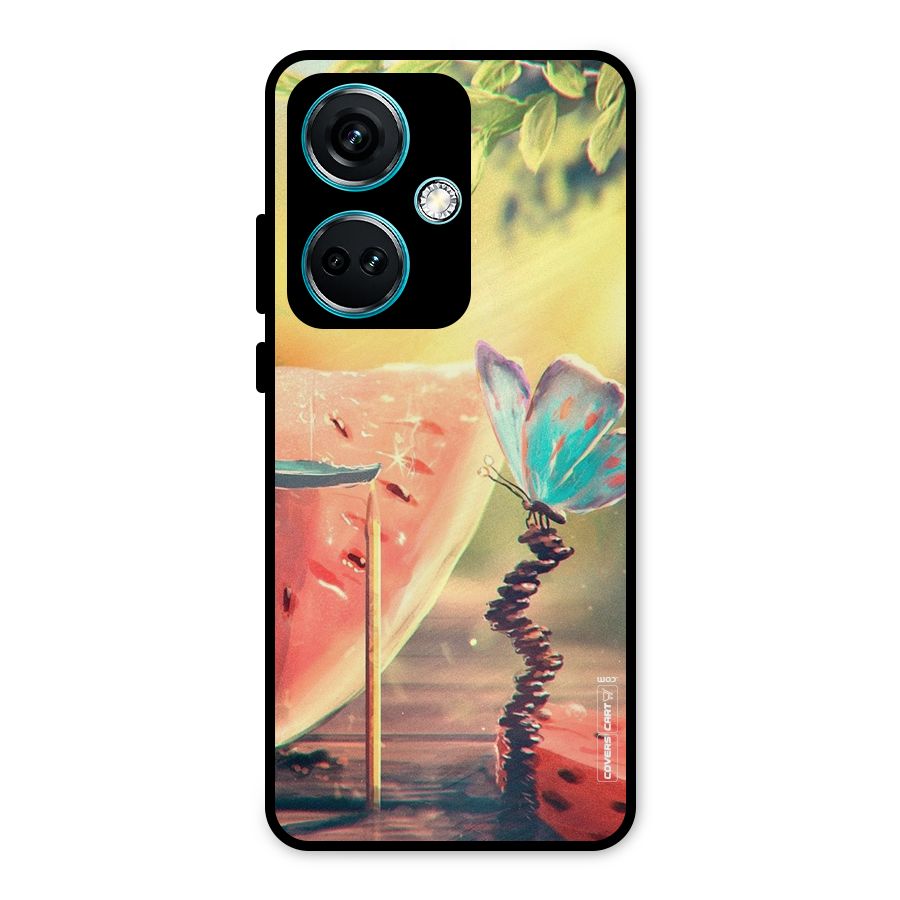 Watermelon Butterfly Metal Back Case for OnePlus Nord CE 3 5G