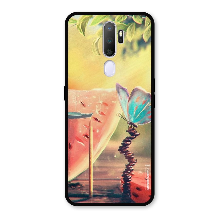 Watermelon Butterfly Metal Back Case for Oppo A9 (2020)
