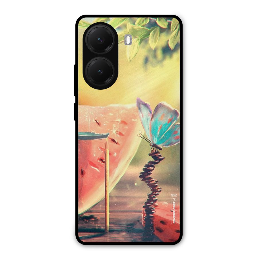 Watermelon Butterfly Metal Back Case for Poco X7 Pro