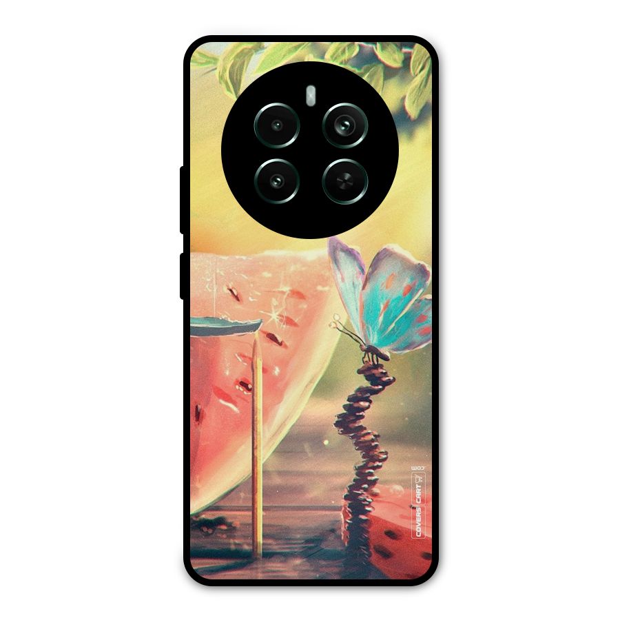 Watermelon Butterfly Metal Back Case for Realme 12 Pro Plus