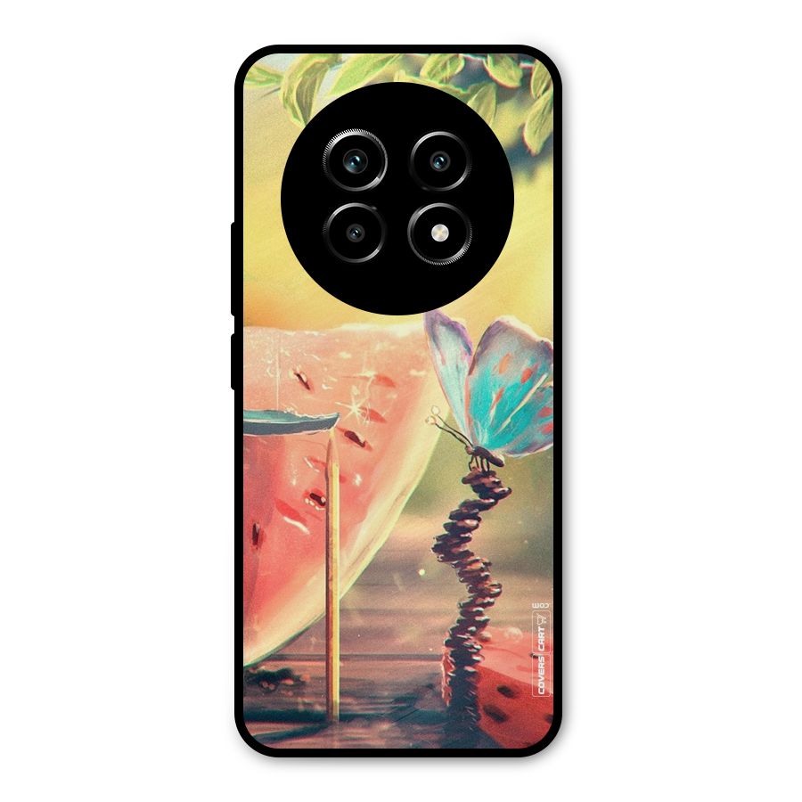 Watermelon Butterfly Metal Back Case for Realme 13 Pro