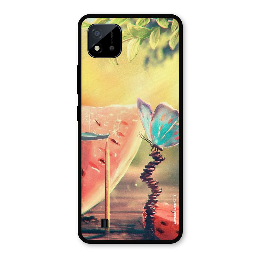 Watermelon Butterfly Metal Back Case for Realme C11 2021