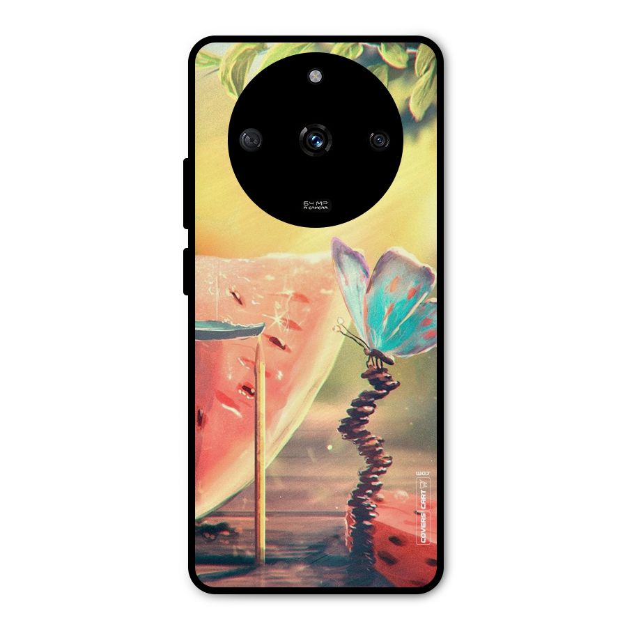 Watermelon Butterfly Metal Back Case for Realme Narzo 60 5G