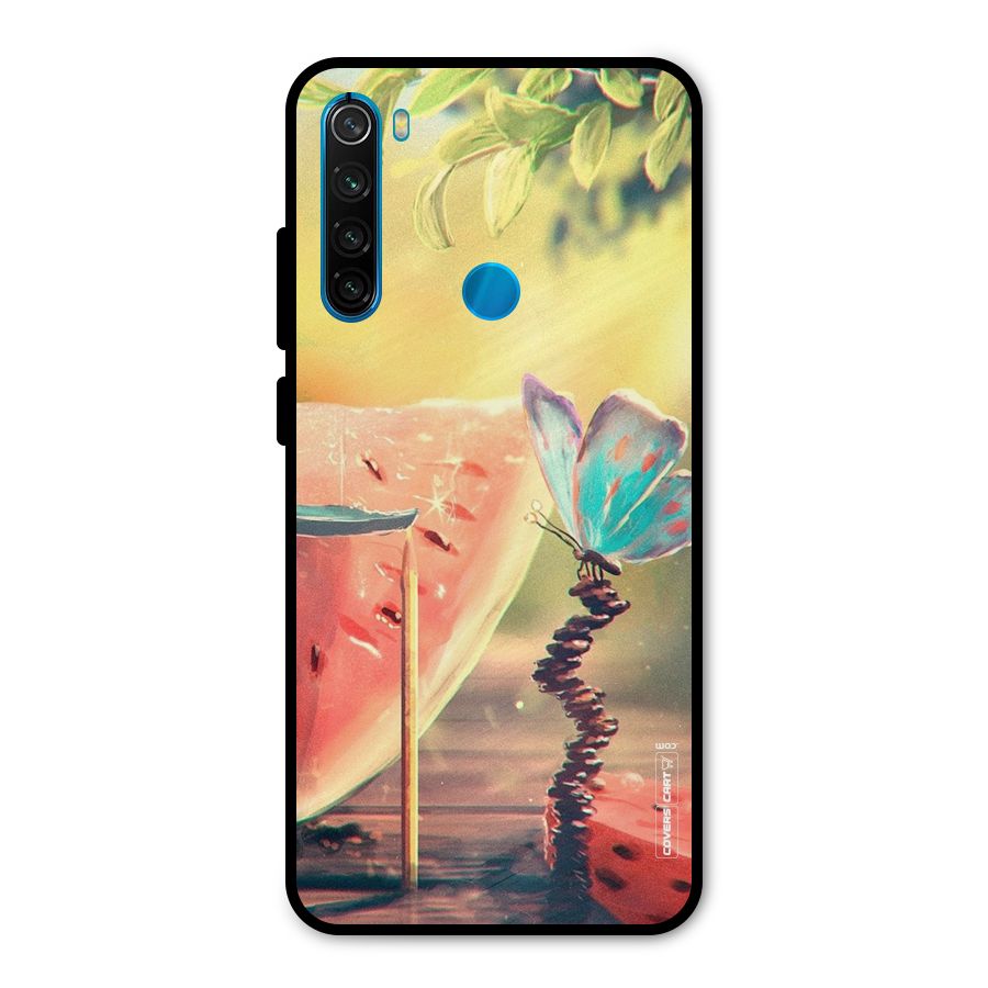 Watermelon Butterfly Metal Back Case for Redmi Note 8
