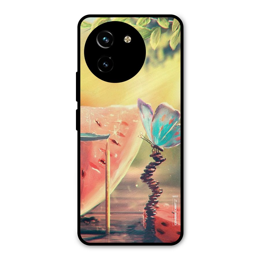 Watermelon Butterfly Metal Back Case for Vivo T3x