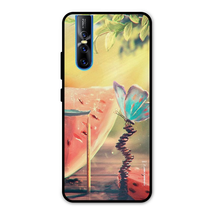Watermelon Butterfly Metal Back Case for Vivo V15 Pro