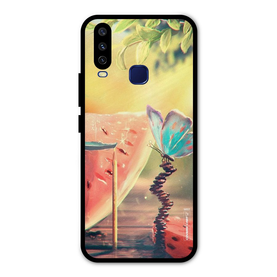 Watermelon Butterfly Metal Back Case for Vivo V17