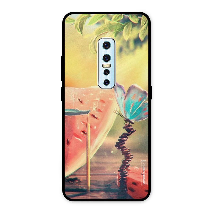 Watermelon Butterfly Metal Back Case for Vivo V17 Pro