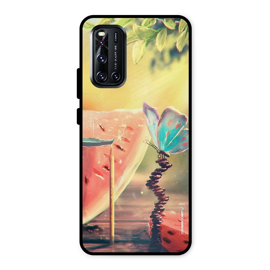 Watermelon Butterfly Metal Back Case for Vivo V19