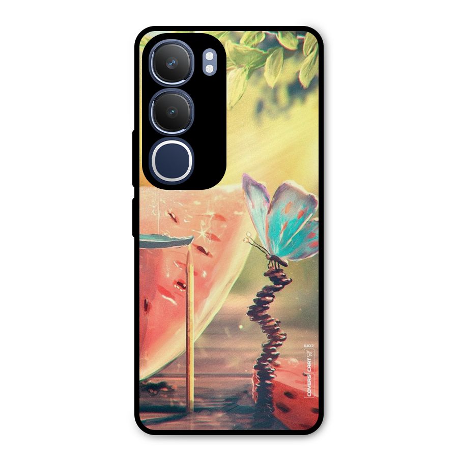 Watermelon Butterfly Metal Back Case for Vivo Y29