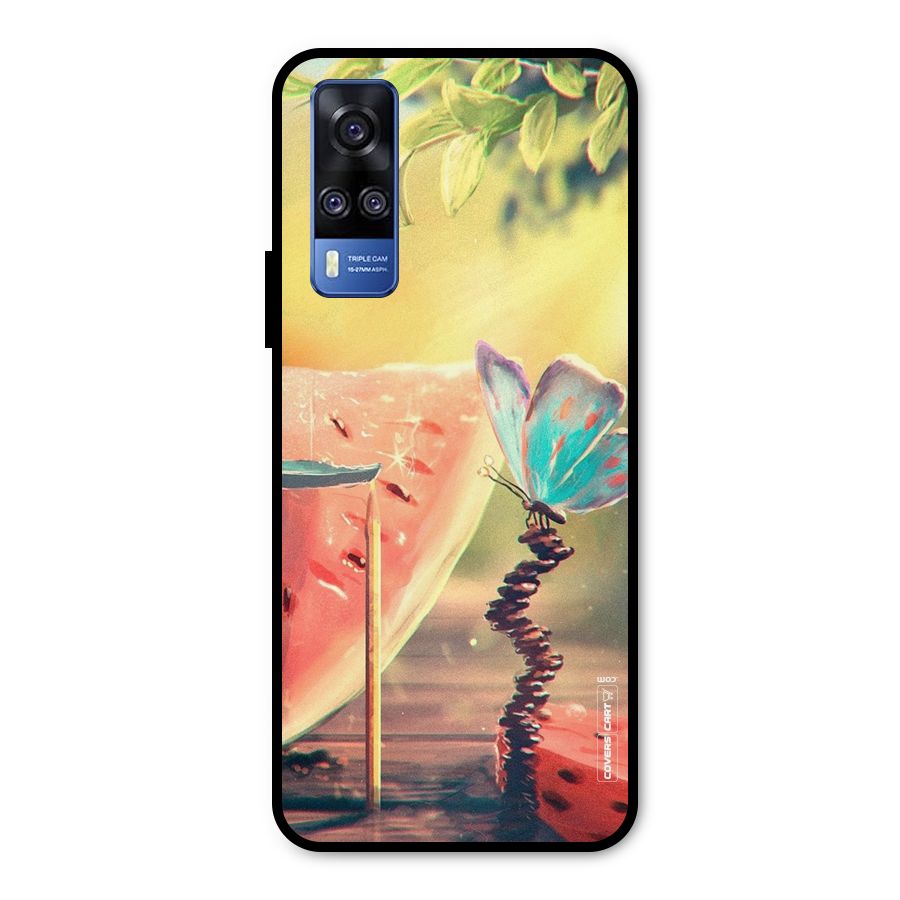 Watermelon Butterfly Metal Back Case for Vivo Y31