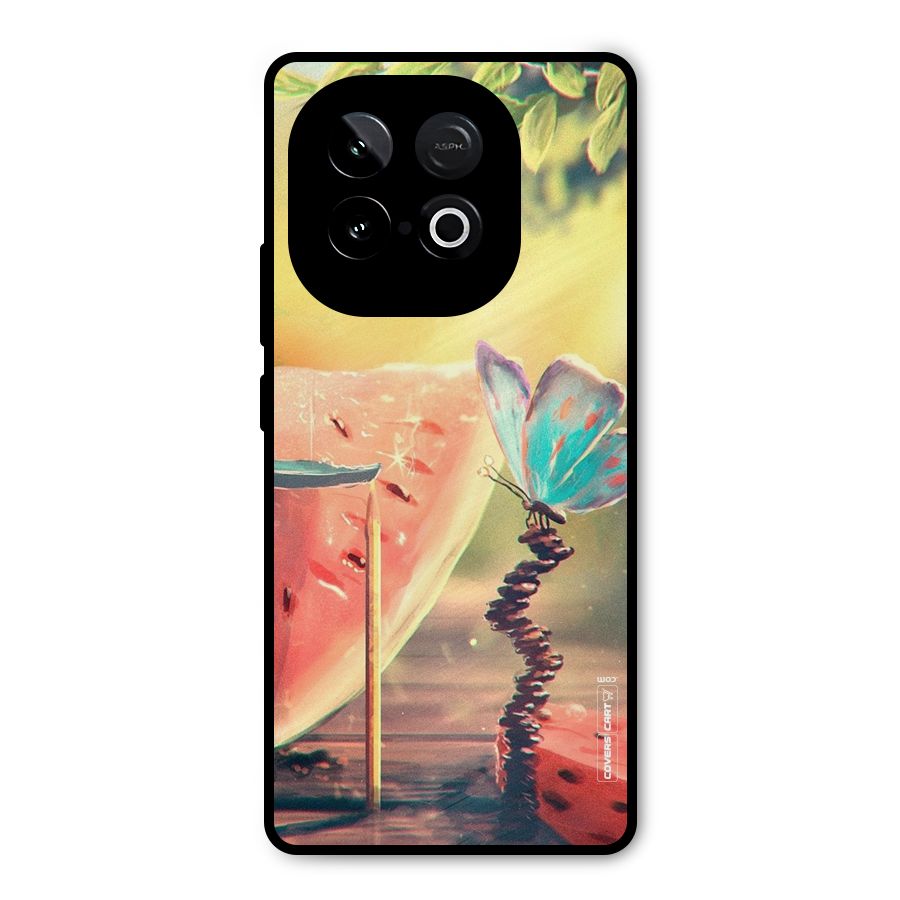 Watermelon Butterfly Metal Back Case for iQOO Neo 10