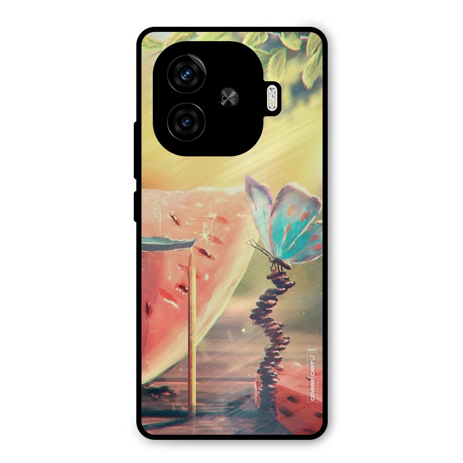Watermelon Butterfly Metal Back Case for iQOO Neo 10R