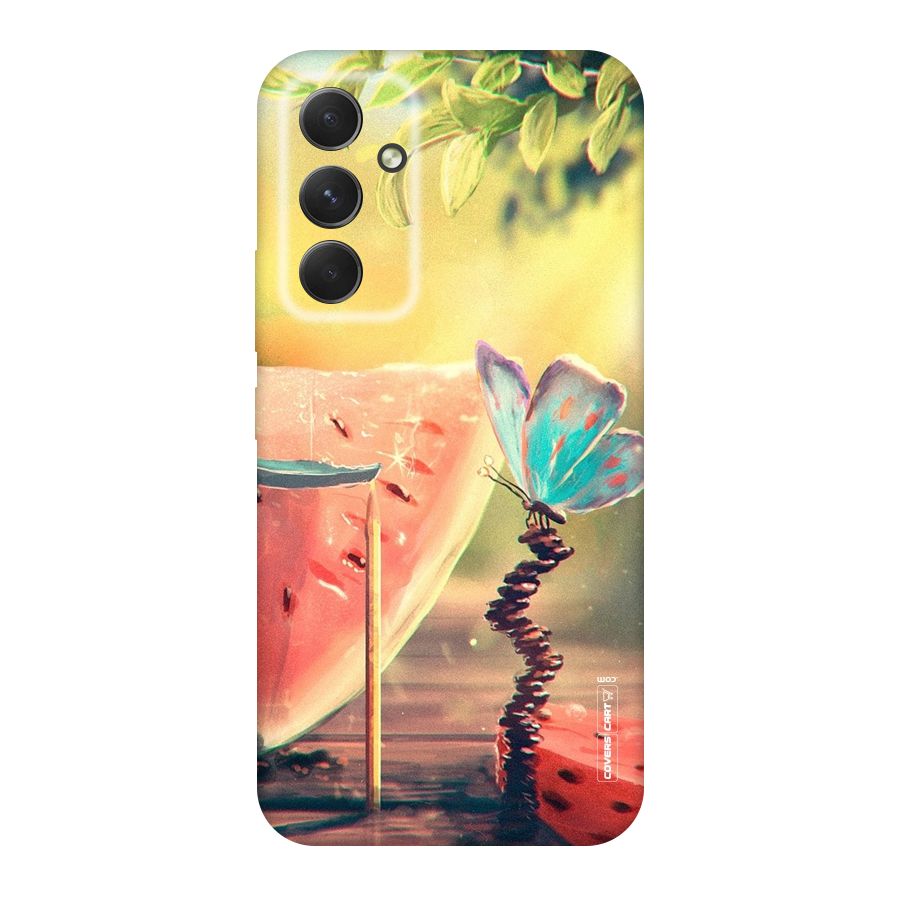 Watermelon Butterfly Original Polycarbonate Back Case for Galaxy A54