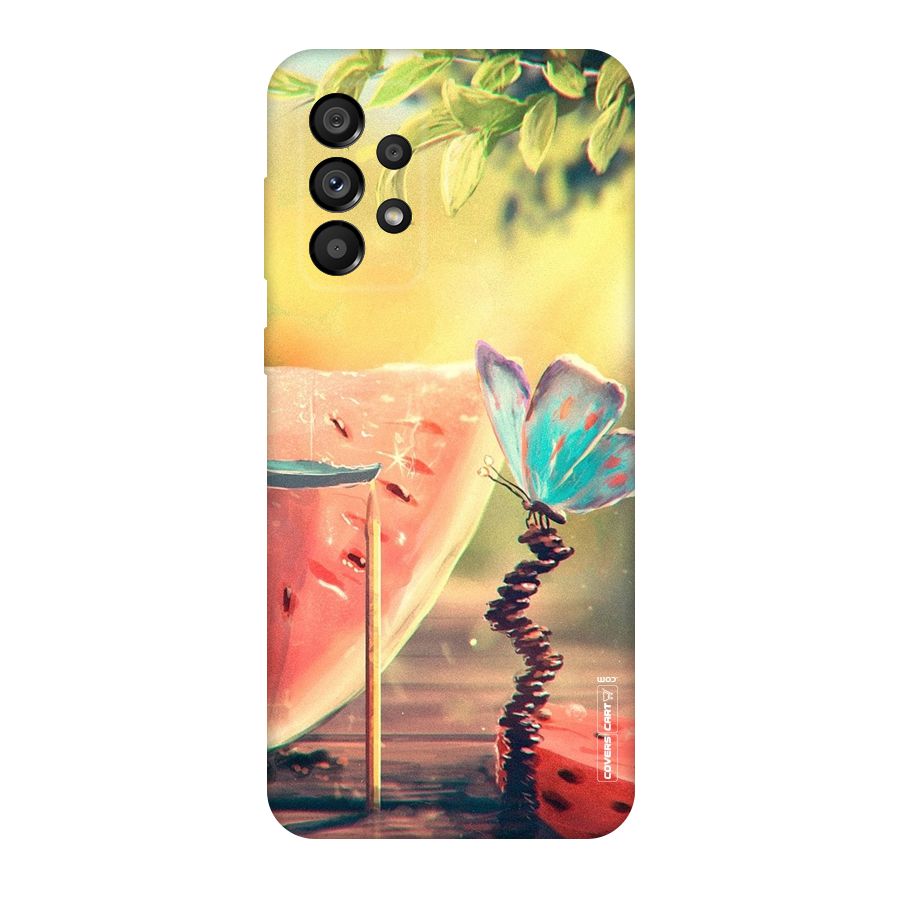Watermelon Butterfly Original Polycarbonate Back Case for Galaxy A73 5G