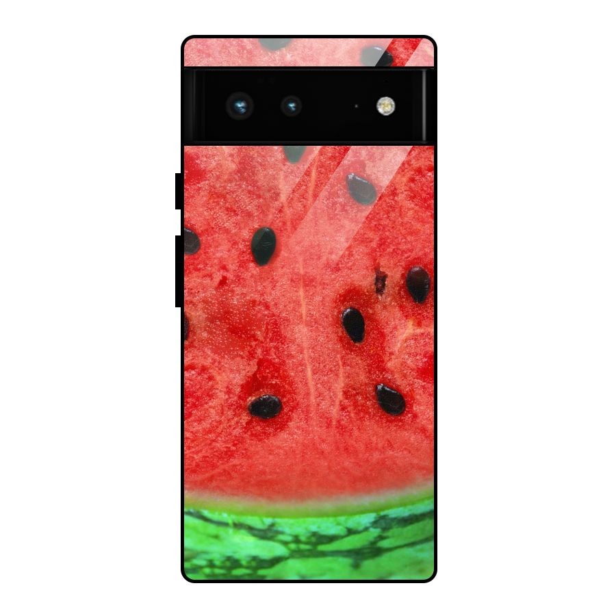 Watermelon Design Glass Back Case for Google Pixel 6