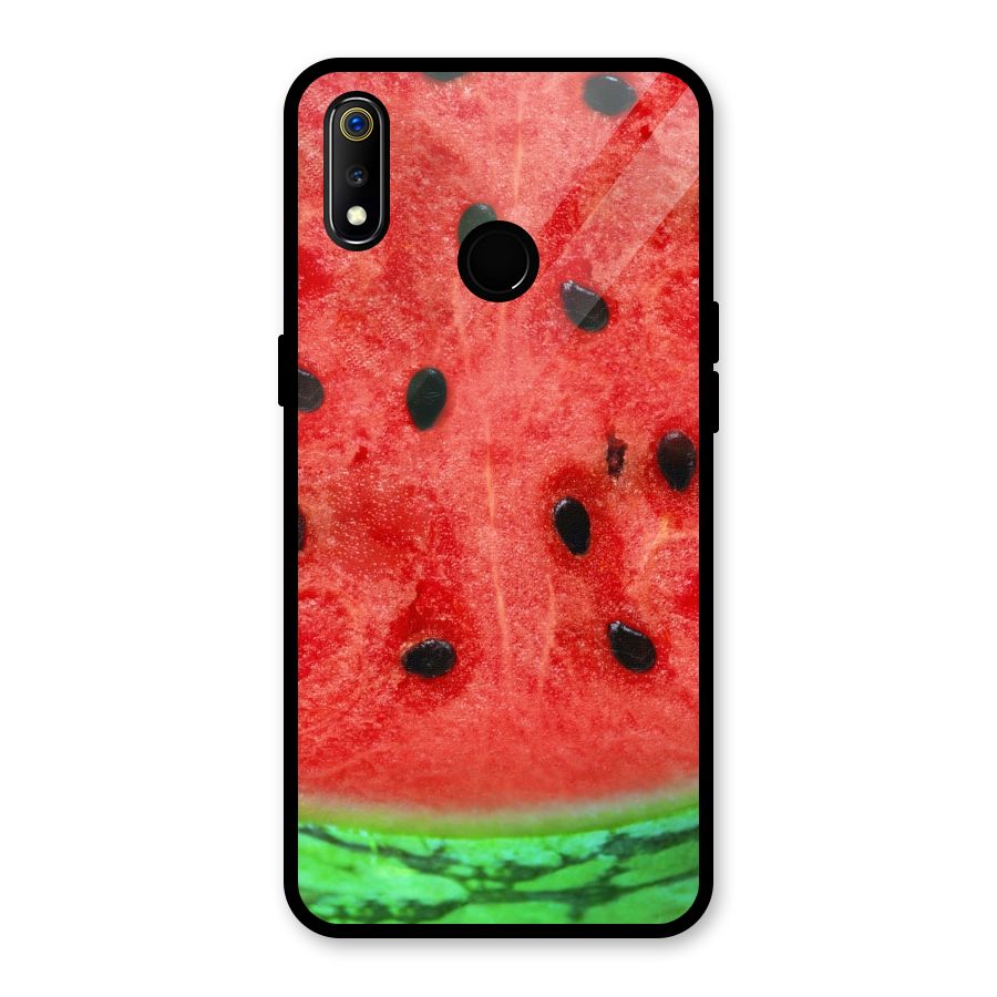 Watermelon Design Glass Back Case for Realme 3i