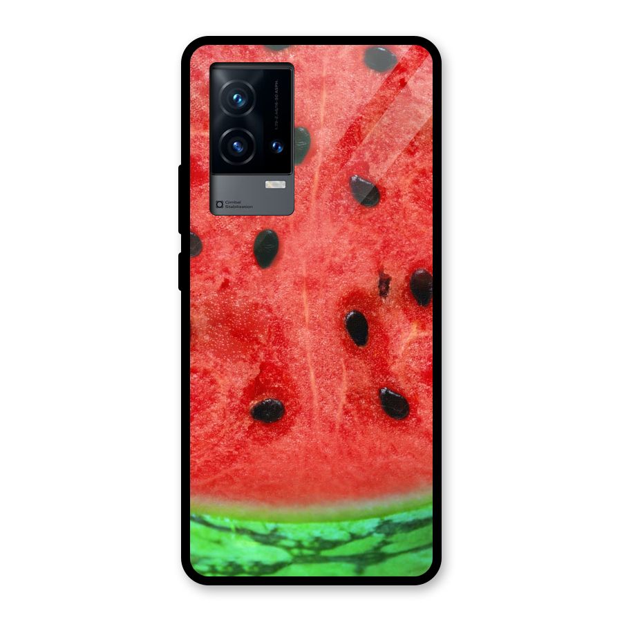 Watermelon Design Glass Back Case for iQOO 9 5G