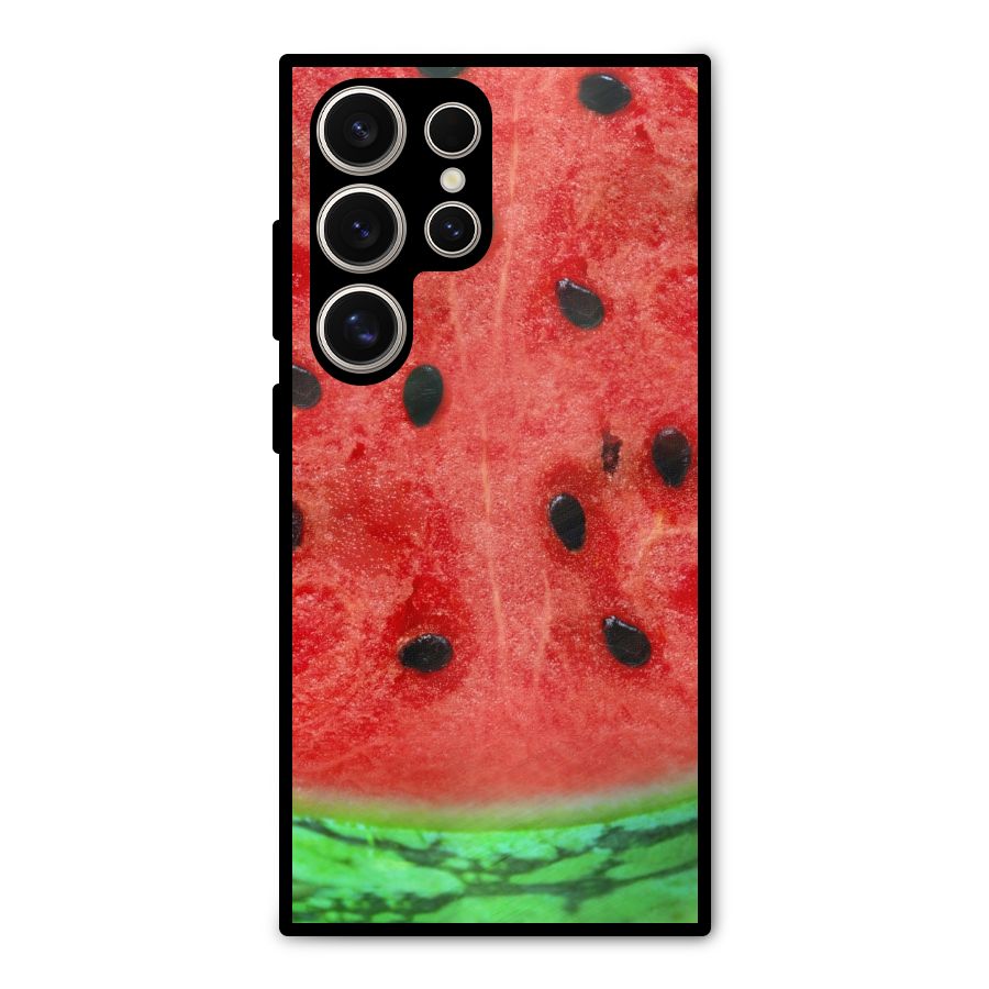 Watermelon Design Metal Back Case for Galaxy S24 Ultra