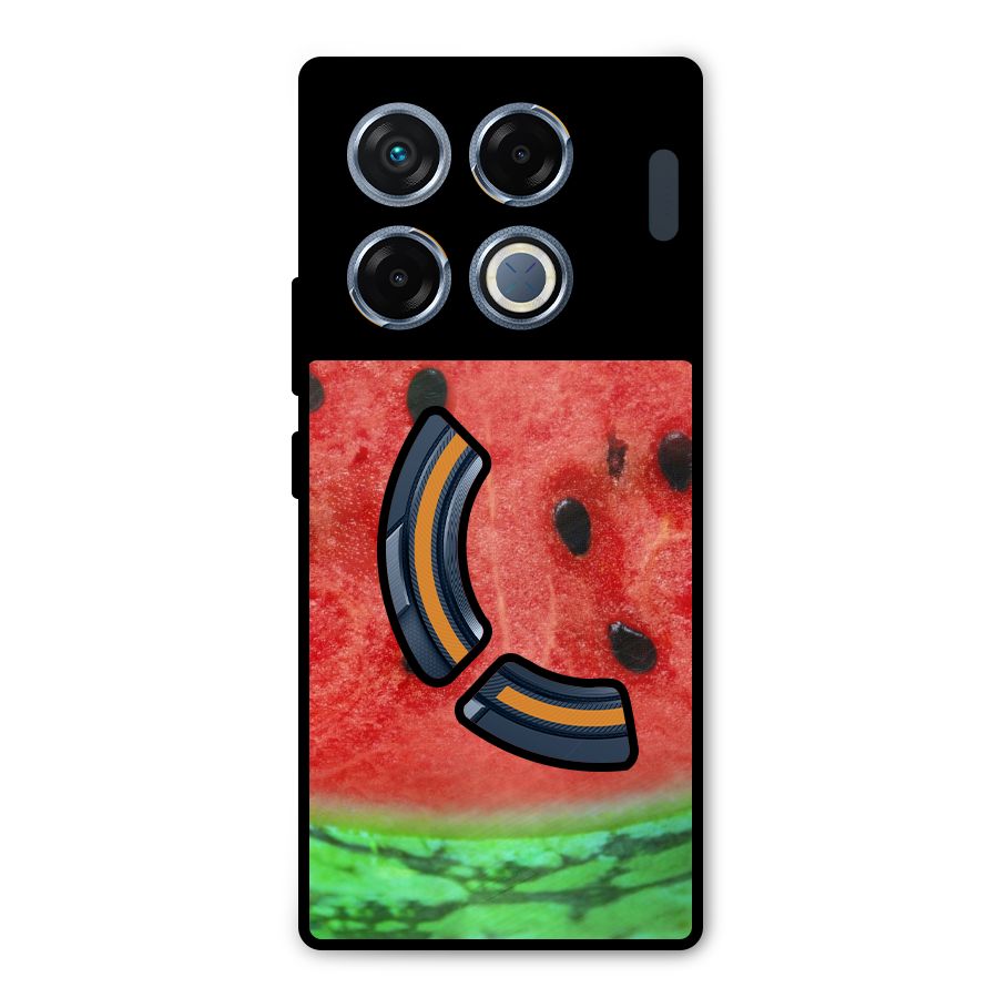 Watermelon Design Metal Back Case for Infinix GT 20 Pro