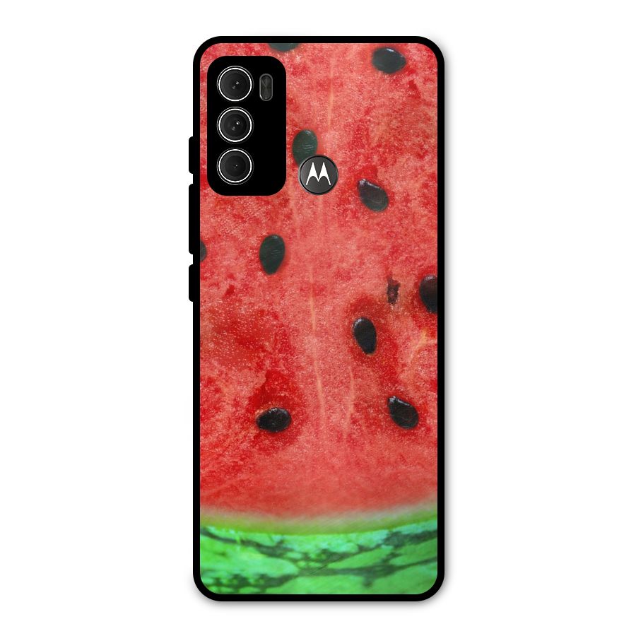 Watermelon Design Metal Back Case for Moto G60